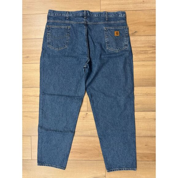 Carhartt B17 Men's 44 X  32 Relaxed Fit Tapered Leg Work Carpenter Denim Jeans - Picture 2 of 2